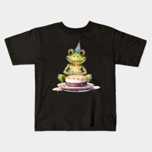 Happy Birthday Funny frog Kids T-Shirt